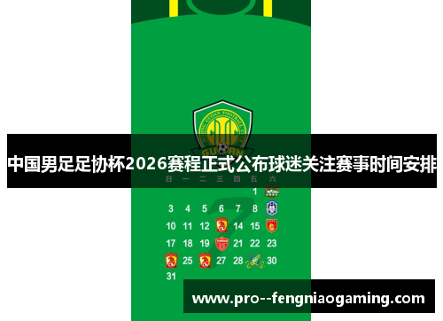 中国男足足协杯2026赛程正式公布球迷关注赛事时间安排